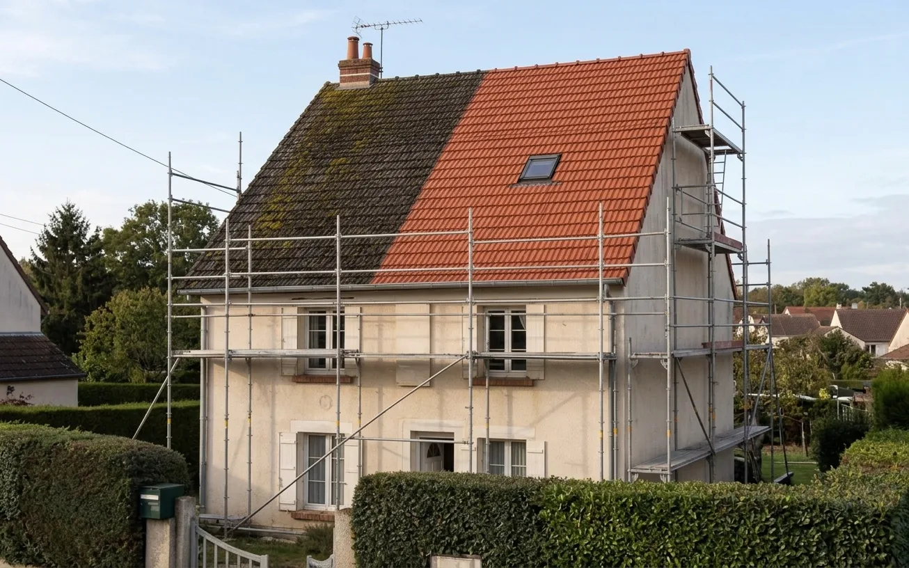 Démoussage de toiture à Champs-sur-Marne